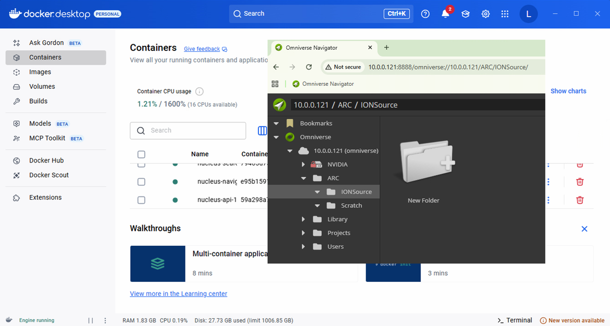 Setting Up NVIDIA Omniverse Nucleus on Windows 11 with Docker Desktop GUI